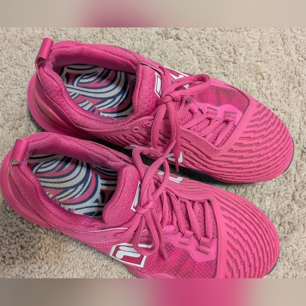 Fila Speedserve Energized Womens Pink Athletic Tennis Shoes Pickleball